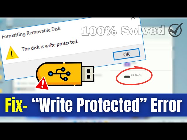 How to Fix "The disk is write protected" Error | Remove Write Protection from USB Drive