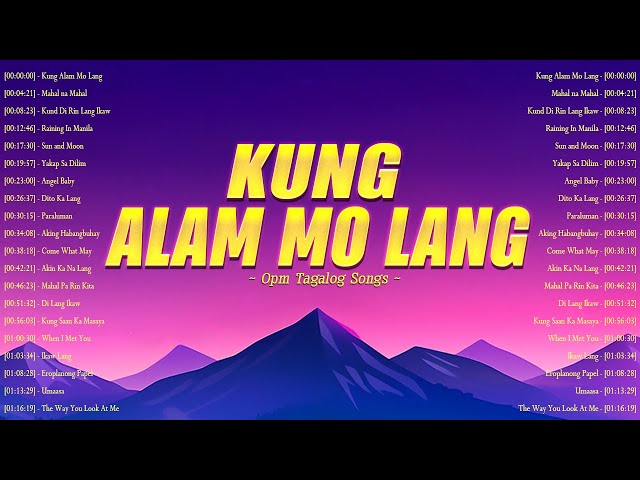 Kung Alam Mo Lang🎵 New OPM Acoustic Songs With Lyrics 🎵 Top Trends Tagalog Love Songs