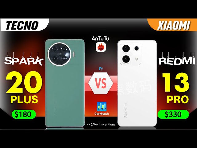 Tecno Spark 20 Pro Plus vs Redmi Note 13 pro | #G99s7sgen2 #antutu #geekbench #note13  #spark20plus