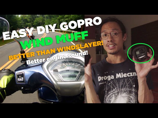 EASY DIY GOPRO WIND MUFF (all models!) | Better Than Windslayer | For Vlogging & Motovlogging