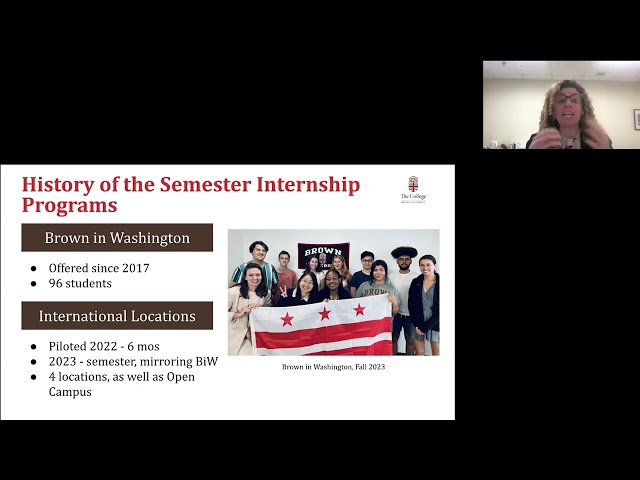 Off-Campus Semester Internship Programs at Brown