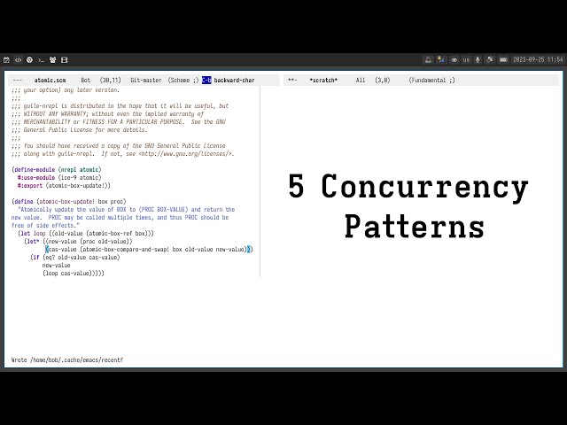 5 Concurrency Patterns in Scheme