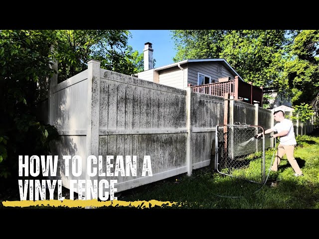 Cleaning Lichen Infested Vinyl Fence | Soft Washing | Pressure Washing