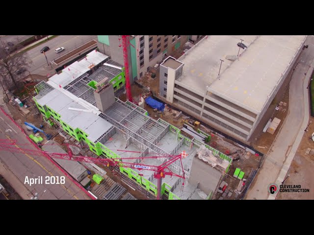 Construction Time-Lapse: Building an 8-Story Marriott Residence Inn in Cleveland