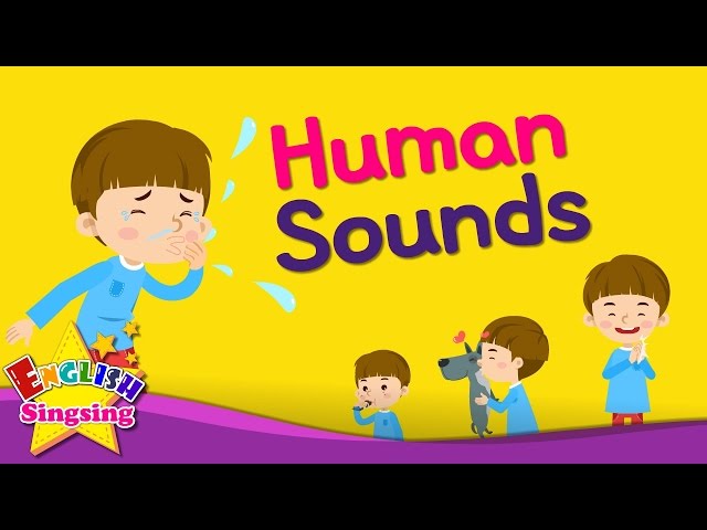 Kids vocabulary - Human Sounds - imitating sounds - English educational video for kids