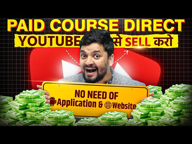 How to sell paid courses on youtube 🔥 & make money online money 💵