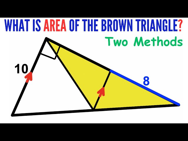 Nice Geometry Problem | Can you find Area of the Brown triangle? | #math #maths #geometry