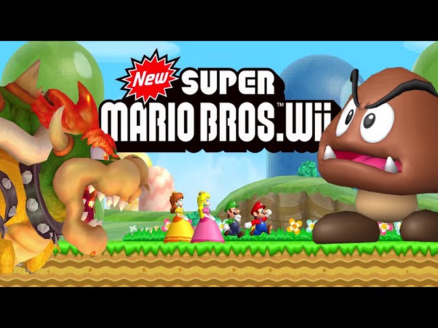 New Super Mario Bros Wii - Full Game 100% Walkthrough