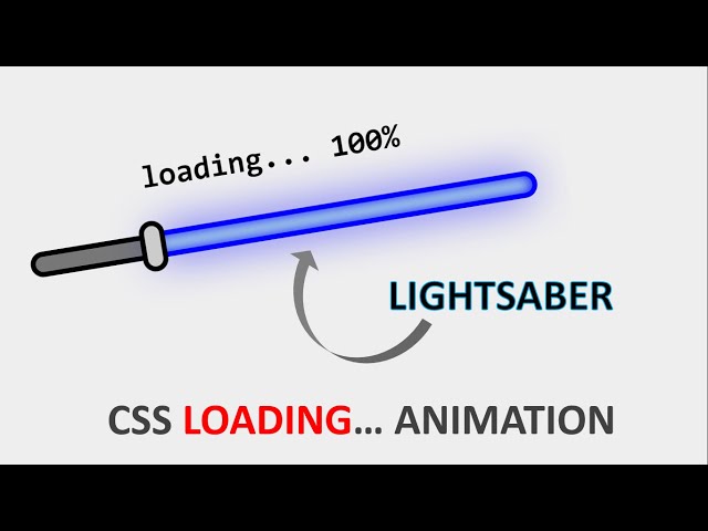 Lightsaber Sword Loading Animation | CSS Loading Animation Tutorial