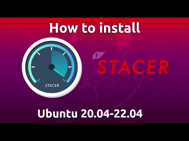 Installing Stacer system monitoring on Linux server