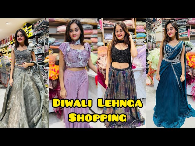 WOW Most Heavy & Beautiful Lehenga For Diwali 😍 New Dresses & Fancy Crackers Shopping Bindass Kavya