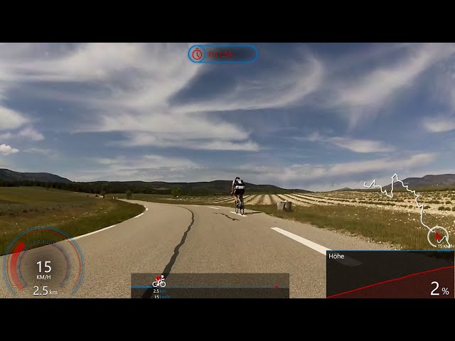 Virtual Indoor Cycling Workout Mont Ventoux Part 9 🚵‍♀️🗻Garmin Ultra HD