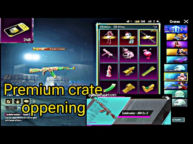 Premium Crate Oppening 🔥- AKM Crate Oppening - Alpha X Gamer