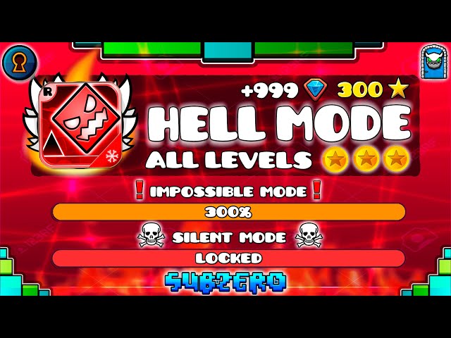 [IMPOSSIBLE LEVELS] All Geometry Dash Subzero Levels in "HELL MODE" !!!