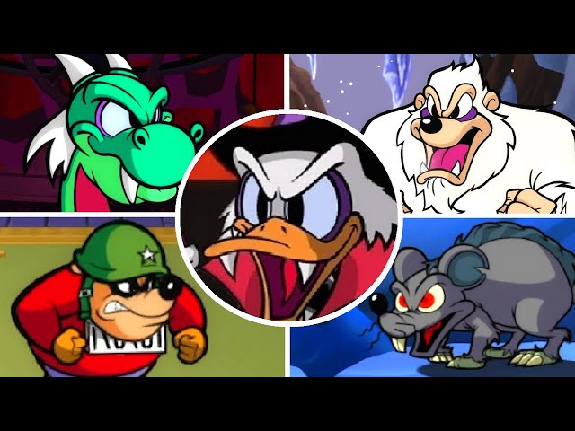 DuckTales Remastered - All Bosses (4K HD)