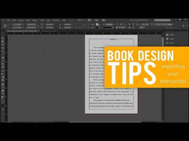 Importing your Manuscript from WORD into INDESIGN // BOOK DESIGN