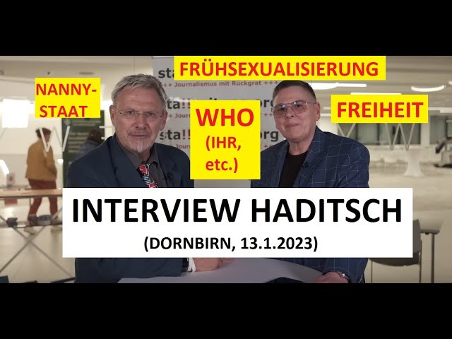 WHO - Frühsexualisierung - Nanny-Staat / Prof  DDr  Martin Haditsch (Interview 13.1.2024, Dornbirn)