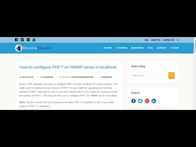 Configure PHP 7 in WAMP Server in Localhost | Upgrade your PHP version