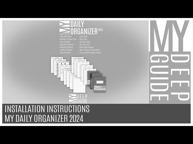 My Daily Organizer (MDO) 2024 - Installation Instructions