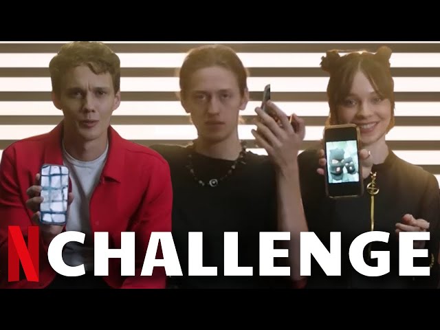 WEDNESDAY Cast Show Us The Last Thing On Their Phones | Behind The Scenes Challenge | Netflix