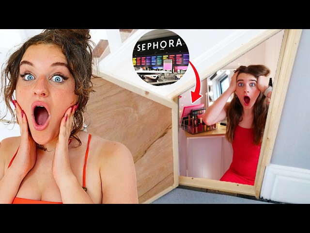 I BUILT A SECRET MAKEUP ROOM TO SURPRISE MY SISTER w/The Norris Nuts