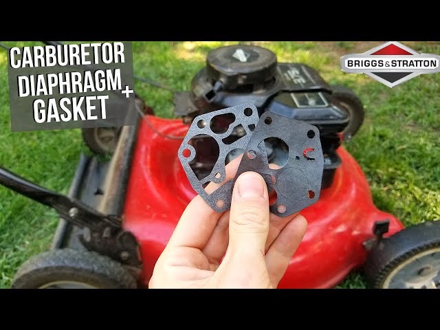 How To Replace Diaphragm & Gasket on Briggs & Stratton Engine. FIX SURGING ENGINE -Jonny DIY