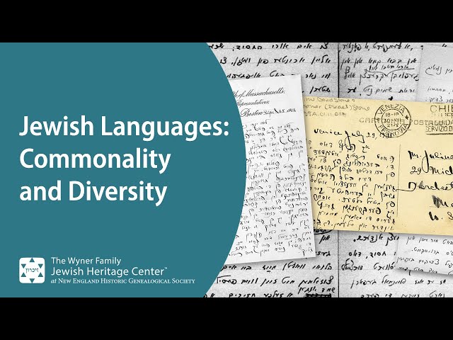 Jewish Languages: Commonality and Diversity