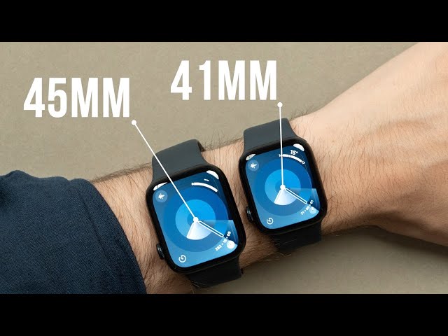 Apple Watch Series 9 - Size Comparison on Wrist! (41mm vs 45mm)