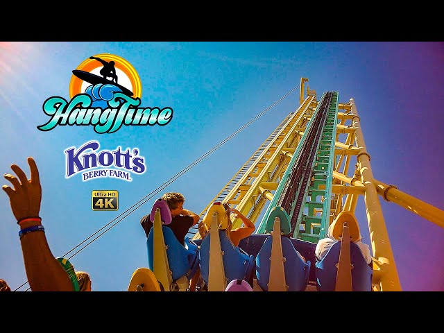September 2023 HangTime Roller Coaster On Ride Back Seat 4K POV Knott's Berry Farm