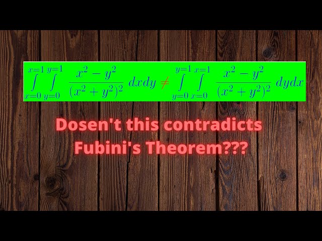 Session 6: Why does the example given here is not contradicting Fubini's theorem?