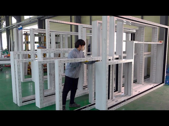 Great Technique! Window Manufacturing Process. Korea's Window Mass Production Plant