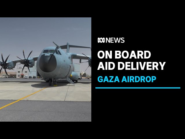 Onboard a British aerial mission to trying to get aid into Gaza | ABC News