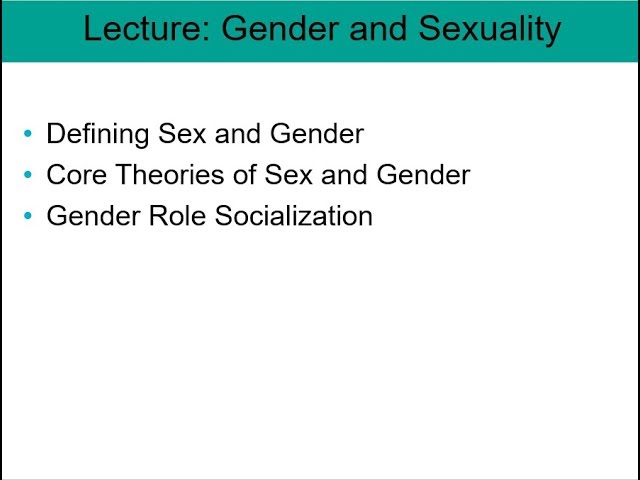 Soc 101 Lecture 11.1: Gender and Sexuality