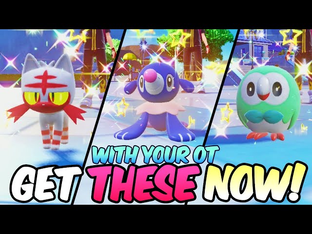 Get all Shiny Alola Starters with YOUR OT in Pokemon Scarlet Violet