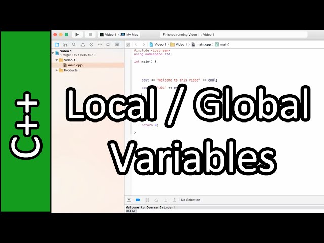 Local and Global Variables - C++ Programming Tutorial #25 (PC / Mac 2015)