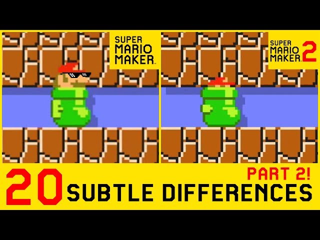 20 Other Subtle Differences between Super Mario Maker 2 and SMM1 (2/4)
