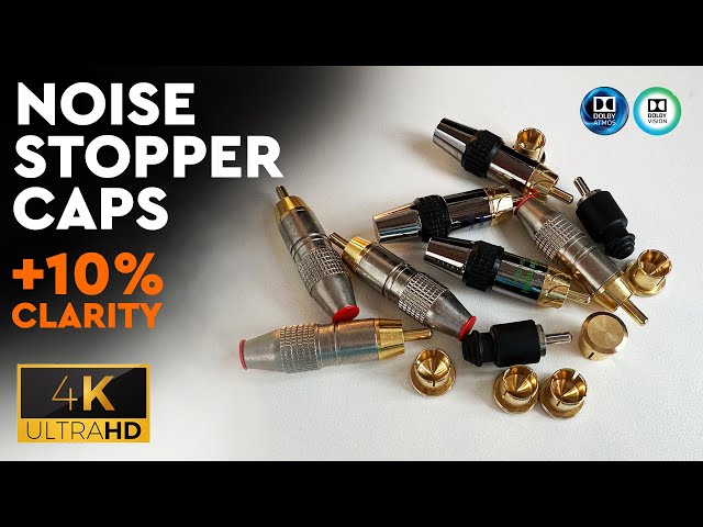 NOISE STOPPER RCA Audiophile CAPS Improve Sound Clarity DIY Audio Accessories for HiEnd HiFi Setup