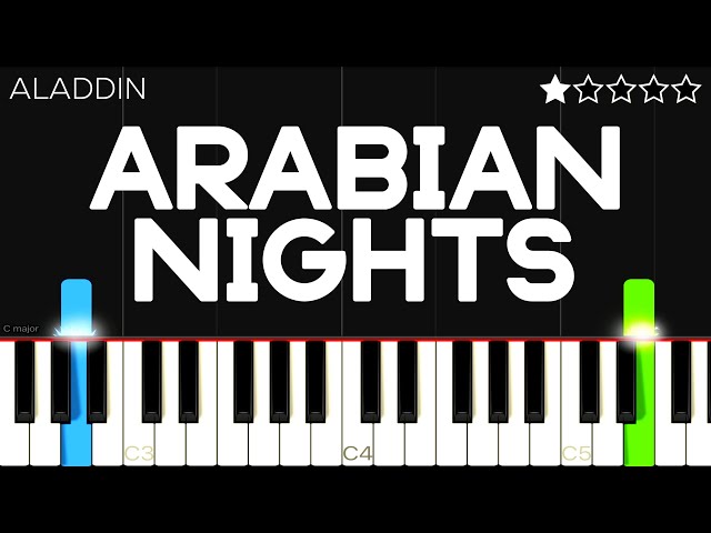 Aladdin - Arabian Nights | EASY Piano Tutorial