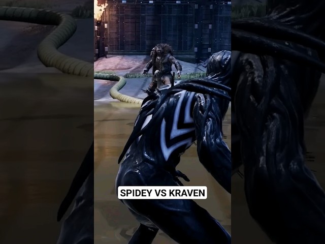 Venom Spider-Man vs Kraven 🔥 #spiderman #spiderman2 #venom #peterparker #kraven #marvel #ps5