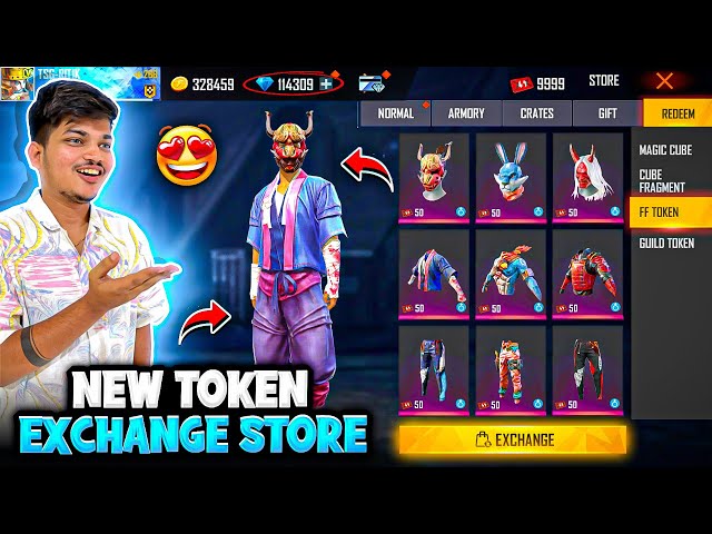 Free Fire NEW TOKEN Exchange STORE 😍I Got Everything In Cheap💎 -Garena Free Fire