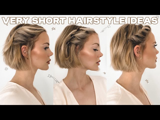 EASY AND QUICK HAIRSTYLES FOR SHORT HAIR updos, half updos, easy braids, and no braid styles