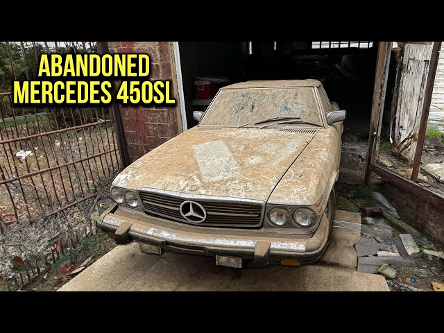 First Wash in 20 Years: ABANDONED in Garage Mercedes 450SL! | Car Detailing Restoration