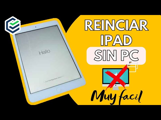 3 Formas para reiniciar iPad Bloqueado sin PC ni Contraseña 【2024✅Descarga Gratis】