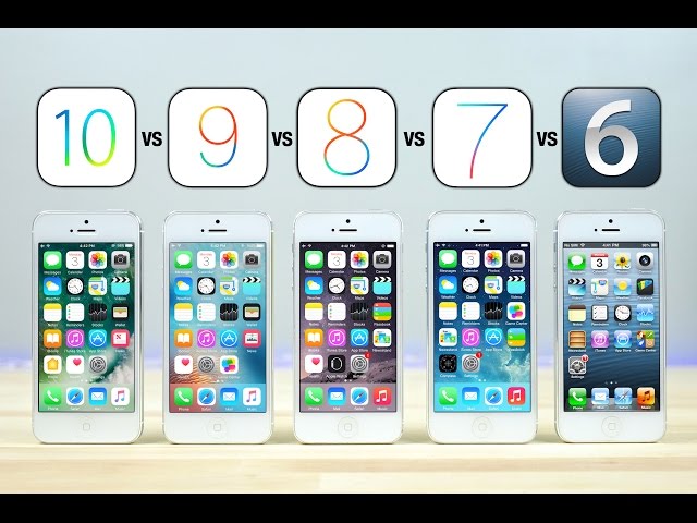iOS 10 vs iOS 9 vs iOS 8 vs iOS 7 vs iOS 6 on iPhone 5 Speed Test!