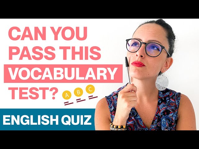 English Vocabulary Quiz | Can you pass this test? 😏✅