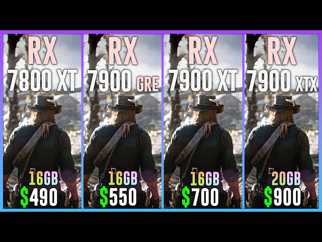 RX 7800 XT vs RX 7900 GRE vs RX 7900 XT vs RX 7900 XTX - Test in 20 Games