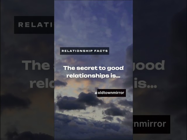 secret to good relationship #shorts #relationship #subscribe