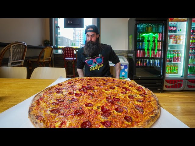 NORWAY'S BIGGEST PIZZA CHALLENGE HAS NEVER BEEN BEATEN! | BeardMeatsFood