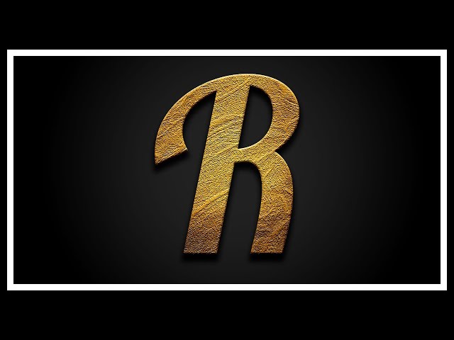 Youtube Profilbild erstellen Photoshop gold Text Logo design Tutorial [deutsch]