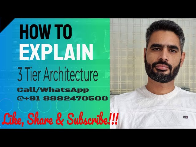 How to explain 3 Tier Architecture